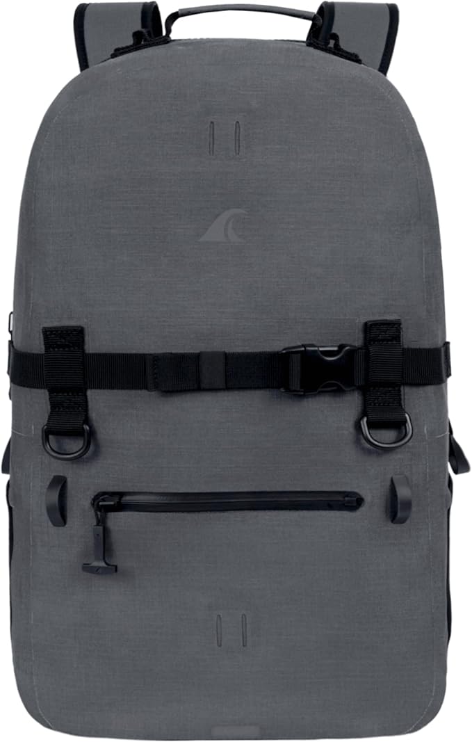 Breakwater Supply™ Fogland CORDURA Waterproof IP68 Submersible Backpack | Tech Bag with Laptop Sleeve &amp Airtight Zippers for Travel Work Commute College Gaming Unisex TPU (Goshen Gray 25L)