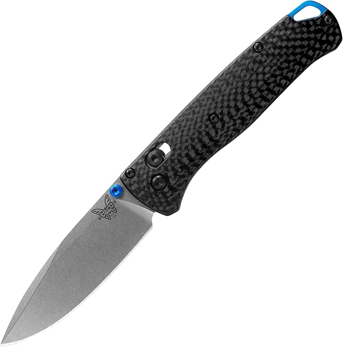 Benchmade - Bugout Outdoor EDC Folding Knife Slim Lightweight Drop-Point Blade Carbon Fiber (535-3)