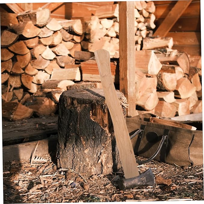 ULTECHNOVO Hatchet Handle Replacement Wood Material 40cm Wooden Axe Handle Universal Fit Easy to Renew