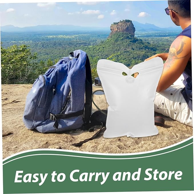 Beaupretty Portable Water Storage Bag Plastic Camping Showers Plastic Camp Showers Outdoor Showers Portable Camp Shower Outdoor Camping Accessory Camping Bag Plastic Shower Bag PVC White