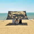 ALAZA Moon Bear in Forest on Black Beach Tent Sun Shelter Portable Canopy Sunshade for Outdoor Camping Picnics Backyard Fun 10x9 ft