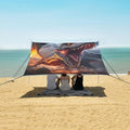 ALAZA Dinosaur Lightning Volcano Beach Tent Sun Shelter Portable Canopy Sunshade for Outdoor Camping Picnics Backyard Fun 10x9 ft