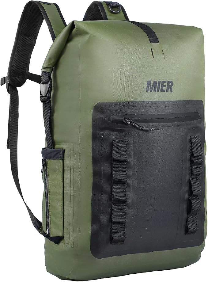 MIER Dry Bag Waterproof Backpack 30L Dry Sack Heavy Duty Roll-Top Closure for Kayaking Beach Boating Swimming Surfing