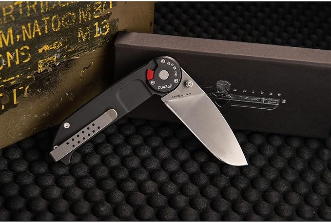 Extrema Ratio - BF2 CD (STONE WASHED) Folding Knife Böhler N690 steel blade hardened to 58 HRC stone-washed finish anticorodal aluminum handle reversible clip Italian handcrafted precision