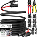 Twin Wire 60 Feet Solar Extension Cable 10AWG with -IP67- Female and Male Connector Bonus Four Pairs of Free Connector Solar Panel Adapter kit Tools (6 Pairs connectors)