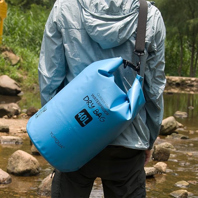 YUMQUA Dry Bags Waterproof 5L/10L/20L/30L/40L for Women &amp Men Roll Top Floating Dry Bag Waterproof Storage Bag for Kayaking Boating Swimming Beach Paddle Board Hiking Fishing and Travel
