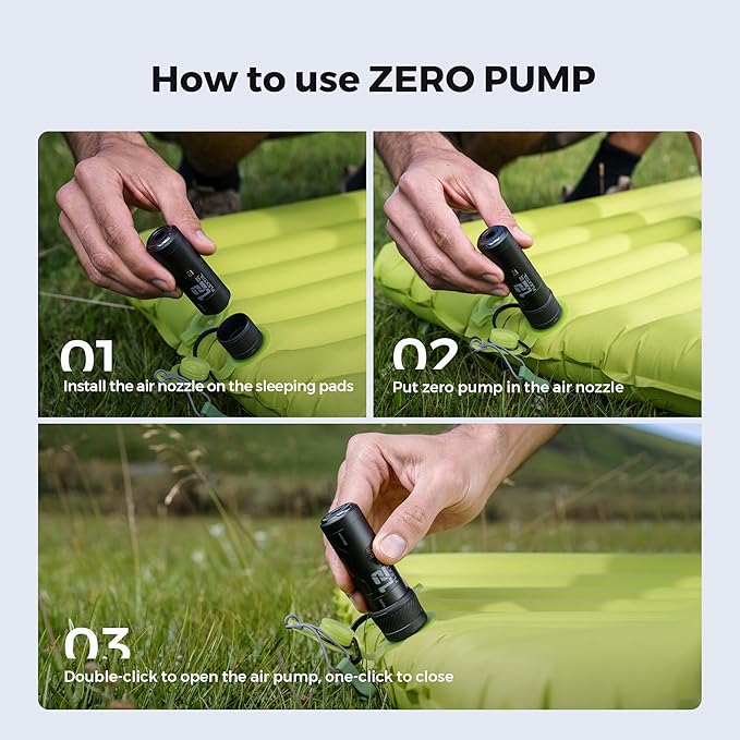 FLEXTAILGEAR Zero Pump Portable Air Pump for Inflatables &amp FLEXTAILGEAR MAX Shower Outdoor Shower Pump