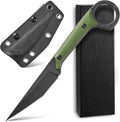 Ccanku C1140 Fixed Blade KnifeD2 Blade G10 Handle Claw Knife for Outdoor EDC Tool Survival Hiking Camping (Army Green)