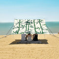 ALAZA Panda Green Leave Seamless Beach Tent Sun Shelter Portable Canopy Sunshade for Outdoor Camping Picnics Backyard Fun 10x9 ft