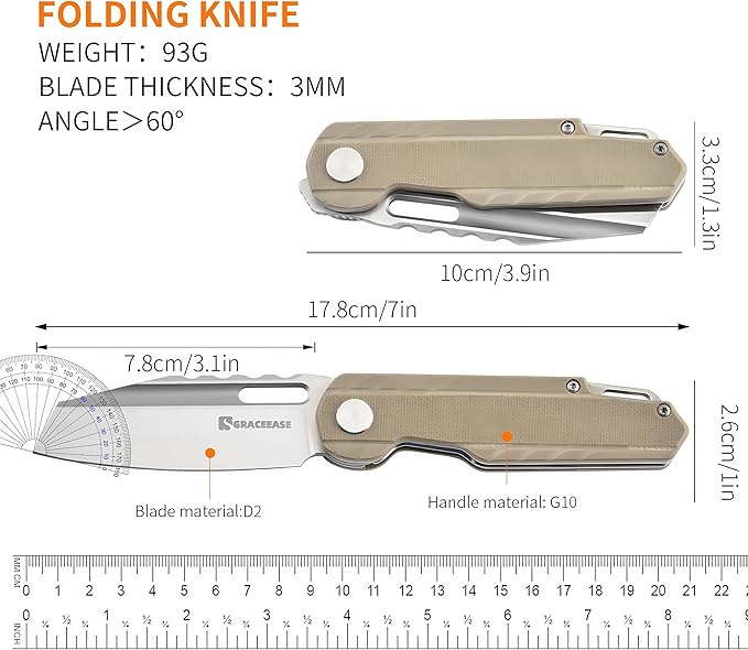 Tuotu Series Folding Pocket Knife A-80003-2 (Khaki)