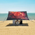ALAZA Rose Isolated Nebula Beach Tent Sun Shelter Portable Canopy Sunshade for Outdoor Camping Picnics Backyard Fun 10x9 ft