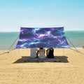 ALAZA Lightning Pattern Beach Tent Sun Shelter Portable Canopy Sunshade for Outdoor Camping Picnics Backyard Fun 10x9 ft