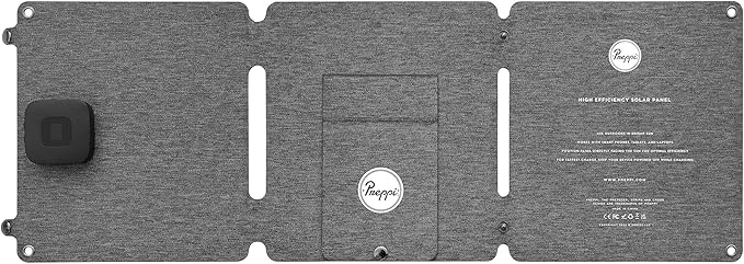 Preppi High Efficiency Solar Panel Foldable ETFE Dual USB-A and USB-C Ports Compact Size for Smartphones Tablets Laptops