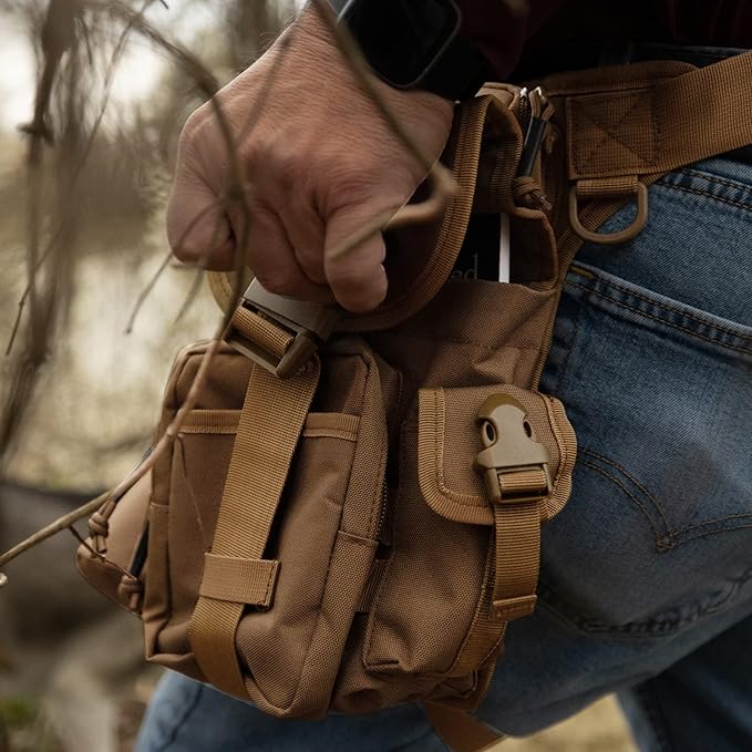 ANTARCTICA Waterproof Military Tactical Drop Leg Pouch Bag Type B Cross Over Leg Rig Outdoor Bike Cycling Hiking Thigh Bag