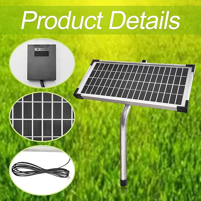 FM123 Solar Panel KitCompatible with Mighty Mule Automatic Gate Openers10 Watt