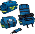 Lightning X Customizable Small Medic First Responder EMT Trauma Bag w/Embroidered Name Patch - BLUE