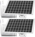 2 Pack 5V 7W Solar Panel Charger for Arlo Essential 2K Outdoor 2nd Gen 3rd XL 2nd 3 GenArlo Pro 6th Gen 2025 Tapo SolarCam C402 C403 A200 Tapo SolarCam 2K+ 4K C460 TP-Link TC82 C425 C420 C400