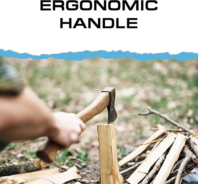 PRANDI Piemonte Hatchet 0.66lb - Ash Handle 13in - Ideal for Camping Travel and Bushcraft - Made in Italy