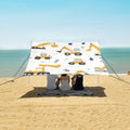ALAZA Cute Construction Cars Leave Beach Tent Sun Shelter Portable Canopy Sunshade for Outdoor Camping Picnics Backyard Fun 10x9 ft