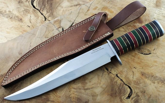 Moorhaus D2 Knife 15 1/4 Total Length - Includes Leather Sheath - Handmade