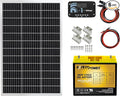 ExpertPower 100W 12V Solar Power Kit with Battery : 100W 12V Solar Panel + 10A Charge Controller + 21Ah Gel Battery