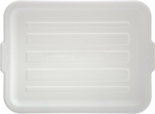 Carlisle FoodService Products N4401202 Comfort Ergonomic Wash Basin Tote Box Lid Universal White (Pack of 12)