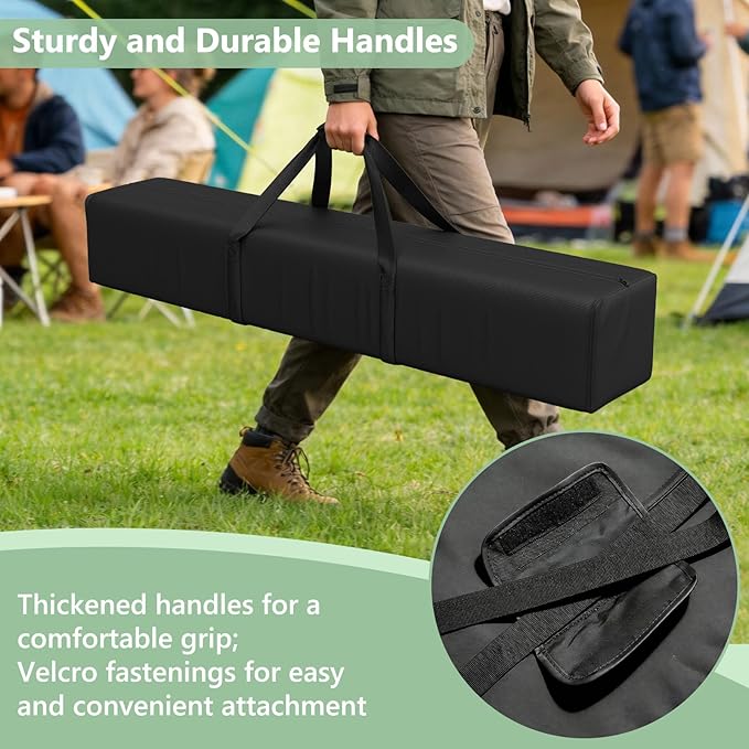 COSHNIBI Hammock Storage BagWaterproof Heavy Duty Hammock Cover Portable Hammocks Stand Carrying Bag with Zipper Closure- 62''L x 10''W x 10''HBlack