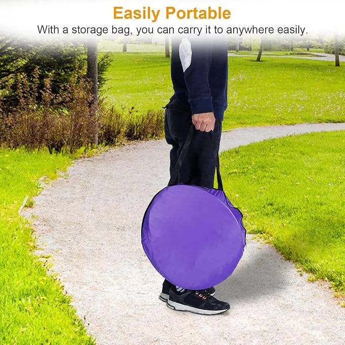 KOCASO Pop Up Beach Tent Sun Shade Shelter - UV Protection &amp Waterproof Sun Shade Shelter with Net Window and Storage Bag - Ideal for Beach Camping Fishing and Outdoor Activities Purple