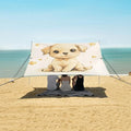 ALAZA Cute Puppy Dog with Stars Beach Tent Sun Shelter Portable Canopy Sunshade for Outdoor Camping Picnics Backyard Fun 10x9 ft