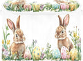 Christmas Storage Baskets with Lids Cute Bunnies Easter Eggs Collapsible Bins Stackable Fabric Linen Baskets Closet Organizer Container 16.5x12.6x11.8