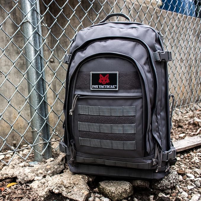 FOX OUTDOOR PRODUCTS Jumbo Modular Field Pack | 61L Tactical Backpack MOLLE Hydration Compatible Converts to Briefcase 12x 13 x 24 Shadow Gray