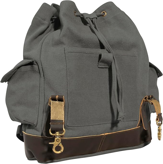 Rothco Vintage Expedition Rucksack - Classic Canvas Backpack for Everyday Adventures