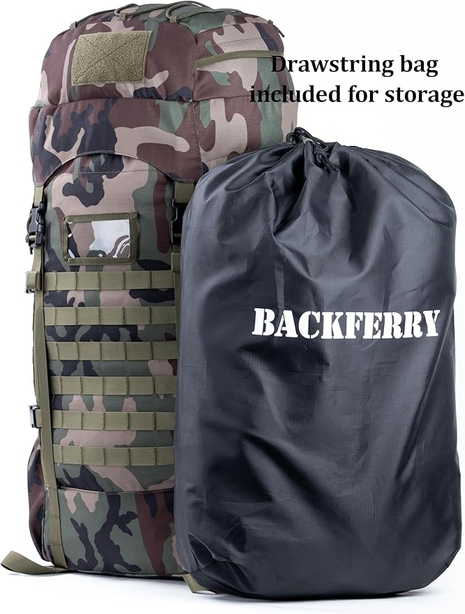 75L Tactical Backpack with Internal Frame MOLLE and Hydration System
