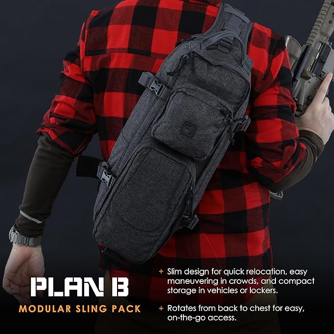 Grayman(TM) Plan-B Light Go-Bag Sling Pack by Hazard 4(R) - Gray  Large