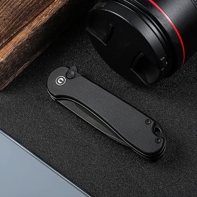 CIVIVI Elementum II Pocket Folding Knife 2.96 Nitro-V Steel Blade G10 Handle Utility Knife with Deep Carry Pocket Clip for Camping Hiking Hunting C18062P-1