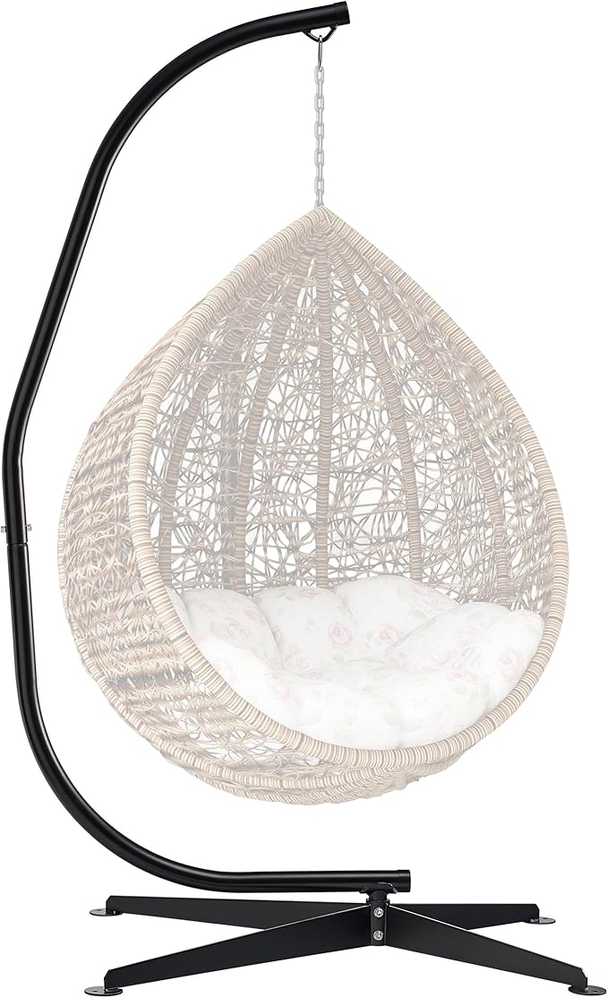 Sorbus Hammock Chair Stand Hanging Chair Stand- Steel Sensory Swing Stand- Weather &amp Rust Resistant C Stand- Adjustable Portable Stand 330lbs for Tree Lounger Air Porch Indoor/Outdoor Patio