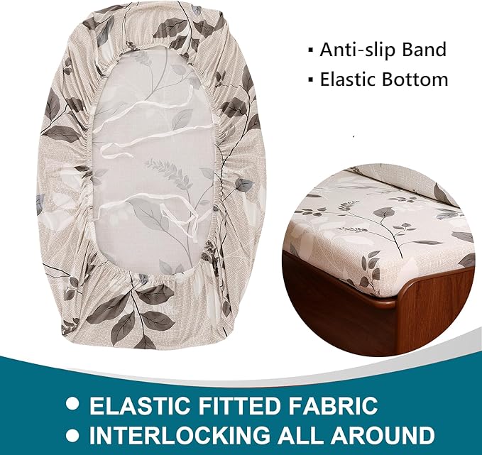 KRFOONN RV Dinette Cushion Covers Stretch Camper Cushions Cover Replacement Couch Cushion Slipcovers Washable Loveseat Slipcovers for Travel Trailer Couch Includes 2 Backrest Cover &amp 2 Bench Cover