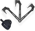 Reapr CHUK 3-Piece Throwing Axe Set – 11 Full-Tang Tactical Tomahawks with Dual-Edge Blades Stonewashed Finish Nylon Sheath with MOLLE – Outdoor Recreation Camping (3 Piece Chuck Throwing Axe)