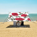 ALAZA Cute Red Roses Flower Beach Tent Sun Shelter Portable Canopy Sunshade for Outdoor Camping Picnics Backyard Fun 10x9 ft