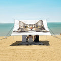 ALAZA Funny Cat Face Beach Tent Sun Shelter Portable Canopy Sunshade for Outdoor Camping Picnics Backyard Fun 10x9 ft