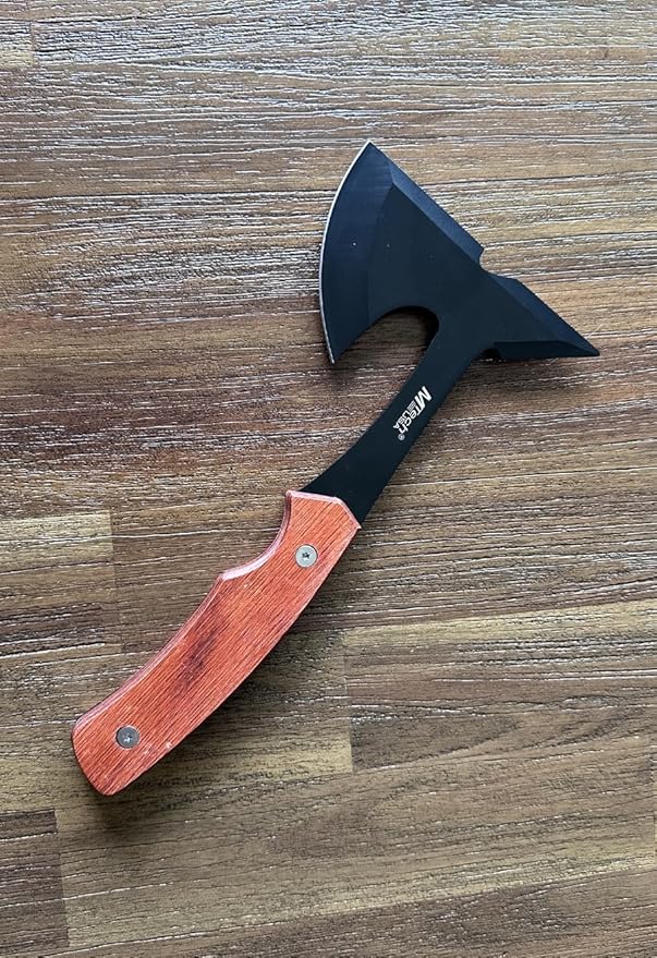Generic Groomsmen Gifts-Set of 3 -Bulk Purchasing Discoount-Personalized Axes Custom Engraved Hatches for Wedding Party Favors Black Blade Brown handle MT-001