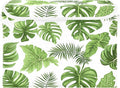 Tropical Leaves Fabric Storage Bins with Lids and HandleFoldable Storage Bins with LidsCloset Organizers for Clothes Storage Room Organization Office Storage Chest Organizer