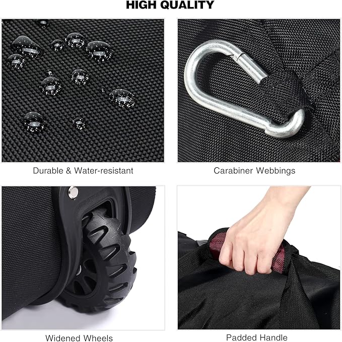 REDCAMP 85L/120L/140L Foldable Duffle Bag with Wheels Large Travel Duffel Bag