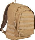 FOX OUTDOOR PRODUCTS Level 1 Tac-Pack Backpack w/Modular Webbing 22L Capacity Padded Straps for Hiking Camping &amp Travel COYOTE