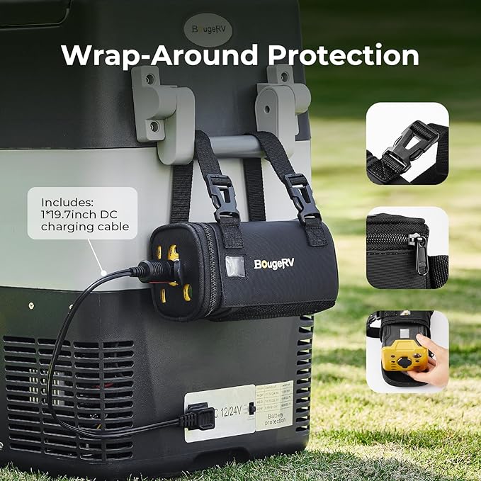 BougeRV 277Wh Power Station Protective Cover with DC Charging Cable Portable Carrying Case Only for 277Wh Power Station (Power Station NOT Included)