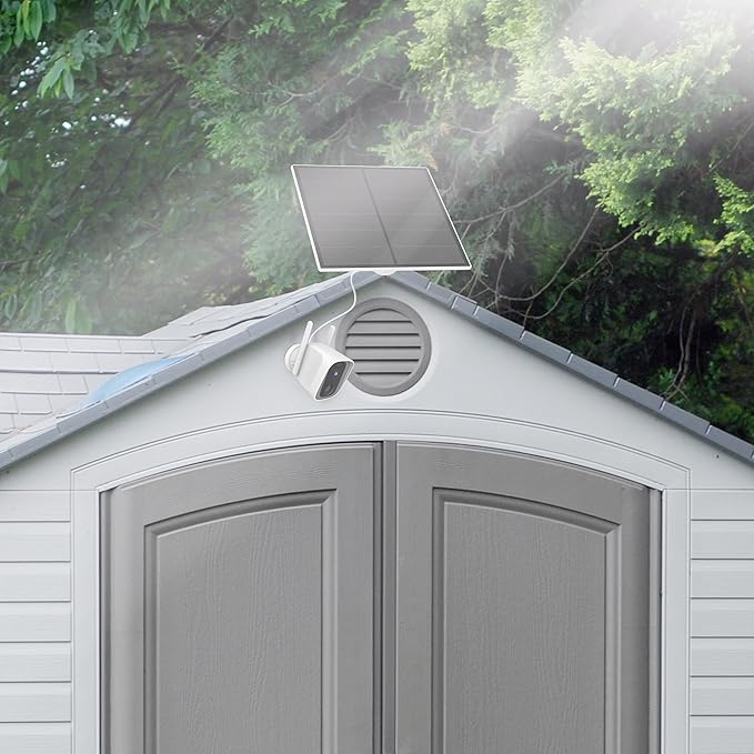 Feit Electric Solar Panel Continuous Charger Panel/SOL/CAM Compatible Feit Electric Smart Outdoor Camera CAM/WM/WiFi/BAT 9ft Cord Micro-USB Adjustable Mounting Bracket
