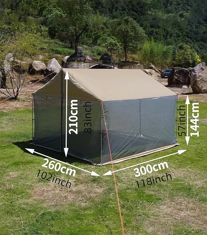 Mesh Canopy Tent – Spacious All-in-One Portable Shelter for Camping Sun Protection and Fishing