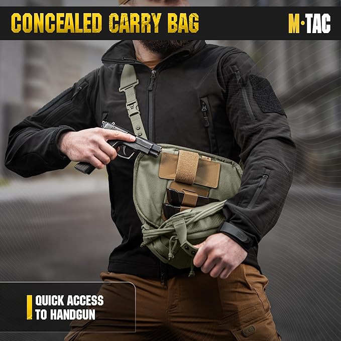 M-Tac Sphaera Tactical Shoulder Bag - Conceal Carry Chest Sling Pack CCW Bag