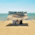 ALAZA Sea Turtle Beach Beach Tent Sun Shelter UPF50+ Protection Beach Shade Canopy w/ 4 Sandbags for Outdoor Camping Fishing Backyard Fun Picnic 10x9 ft