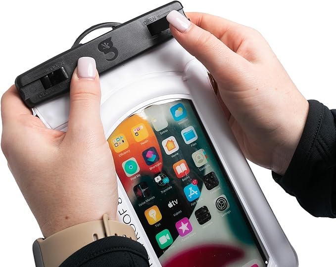 geckobrands Float Phone Dry Bag - Waterproof &amp Floating Phone Pouch – Fits Most iPhone and Samsung Galaxy Models